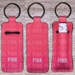 VS pink chapstick holder new